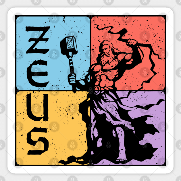 Zeus Greek God of Thunder Mythology Art Magnet by TuncGK